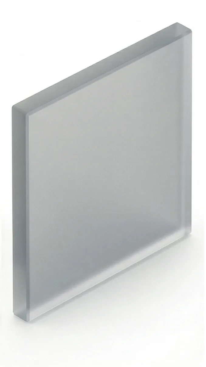 Frosted etched glass sample