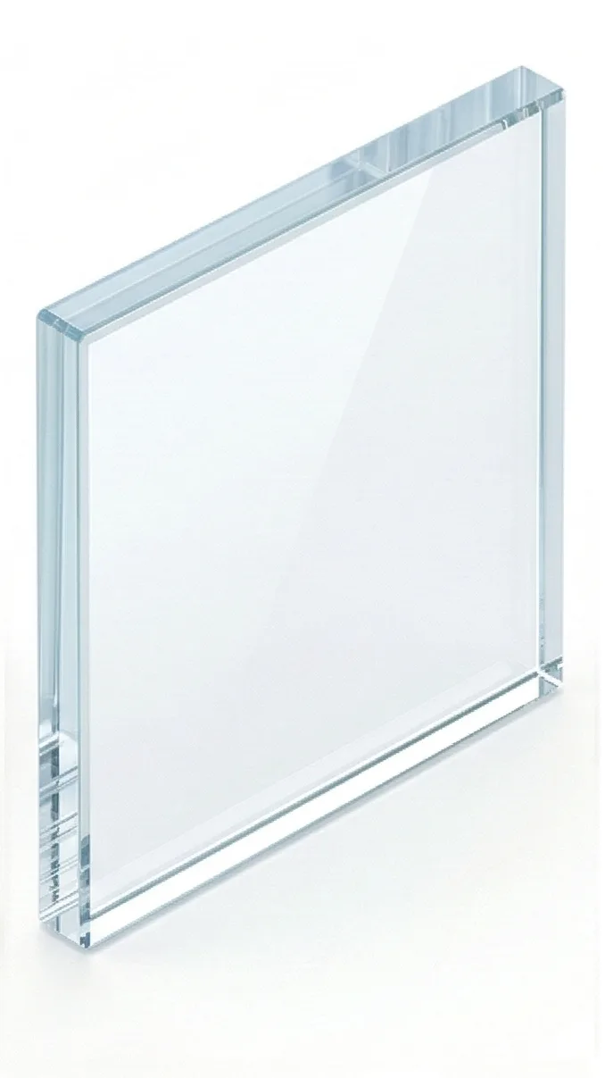 Low iron ultra-clear glass sample