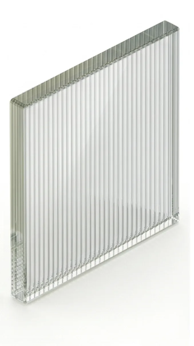Reeded fluted glass sample