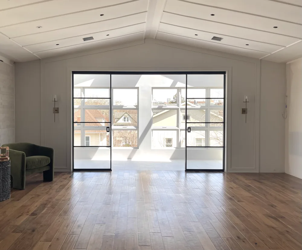 Single sliding glass door by WiseGlass NY